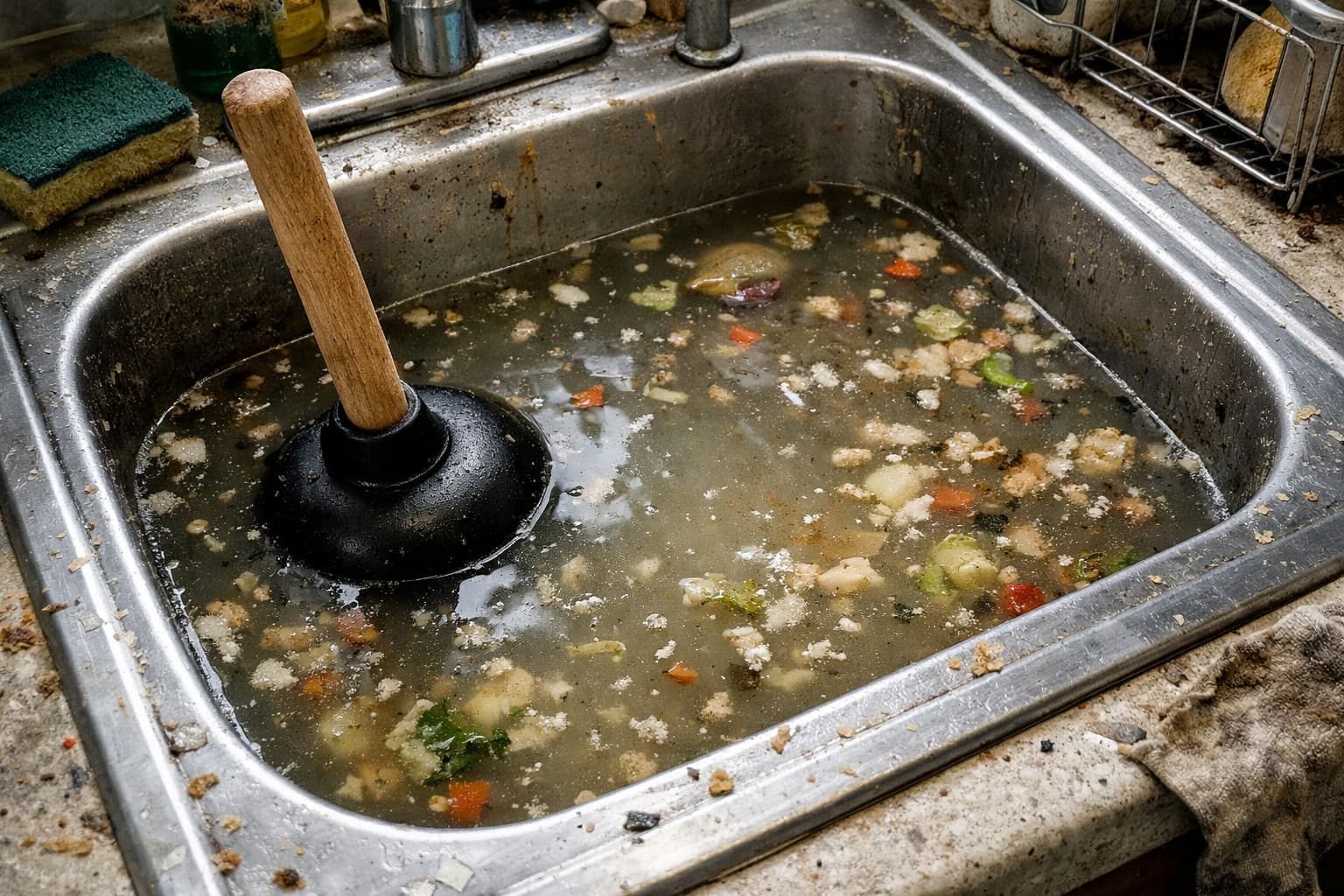 Kitchen Sink Blocked - Before